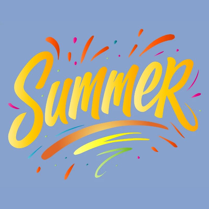 Summer Typo - Design d’été avec des éléments d’éclaboussure