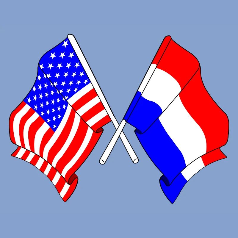 Drapeau des États-Unis et drapeau des Pays-Bas