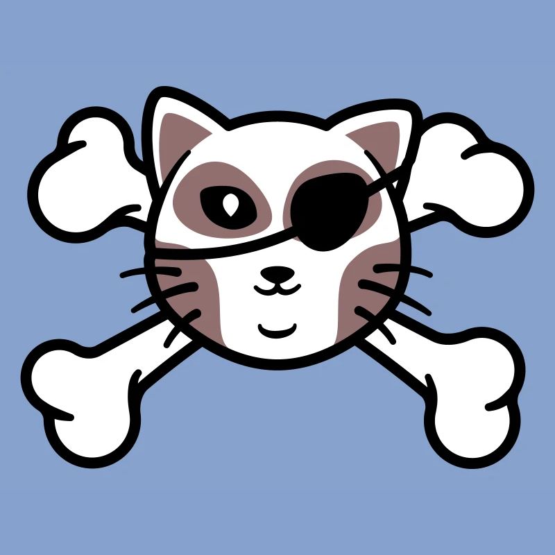 Pirate Kitten Skull Patch