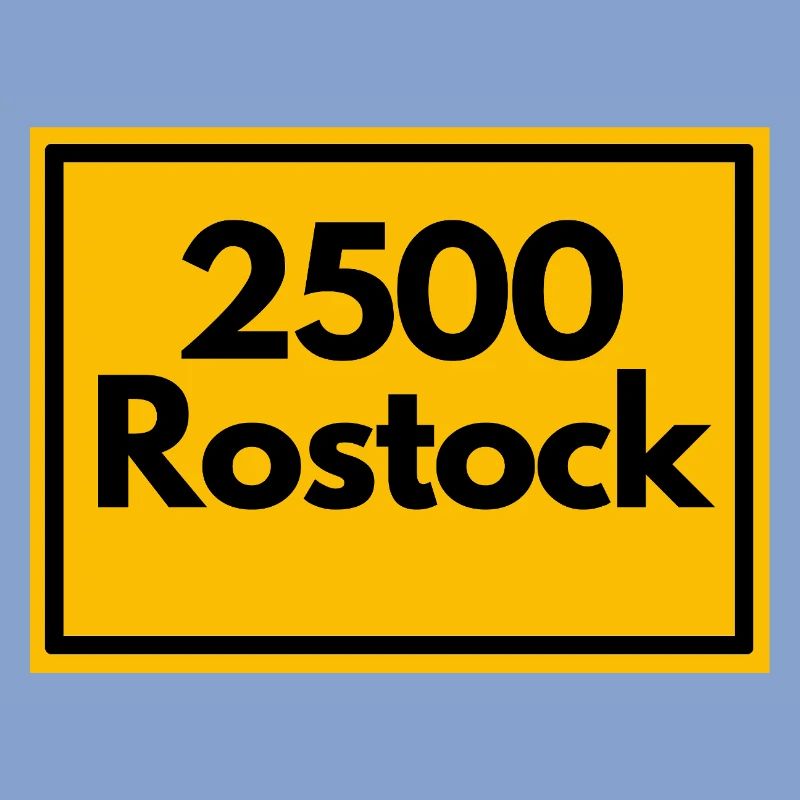 RETRO ZIP 2500 ROSTOCK, DDR STYLE, POSTCODE