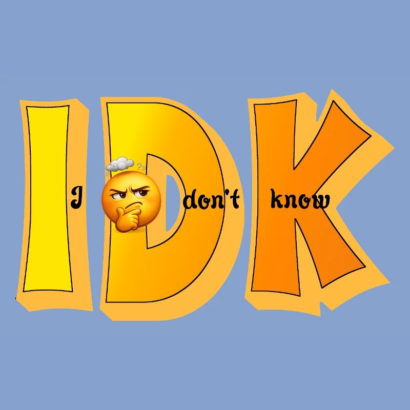 IDK – I Don’t Know Funny Statement Design