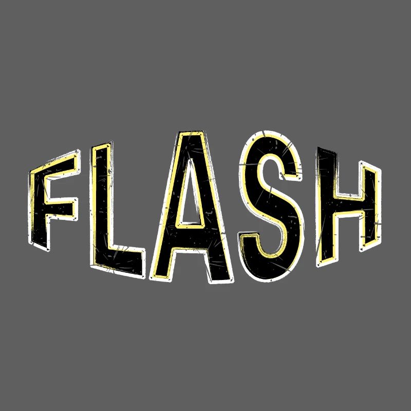 FLASH Label mit Blitzen