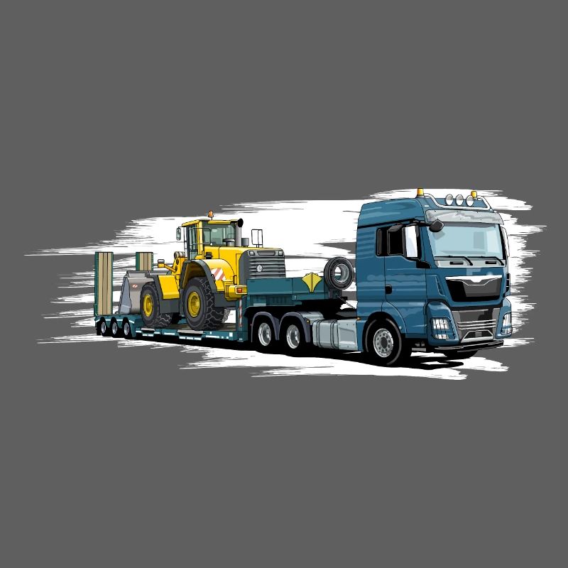 Low-loader with wheel loader