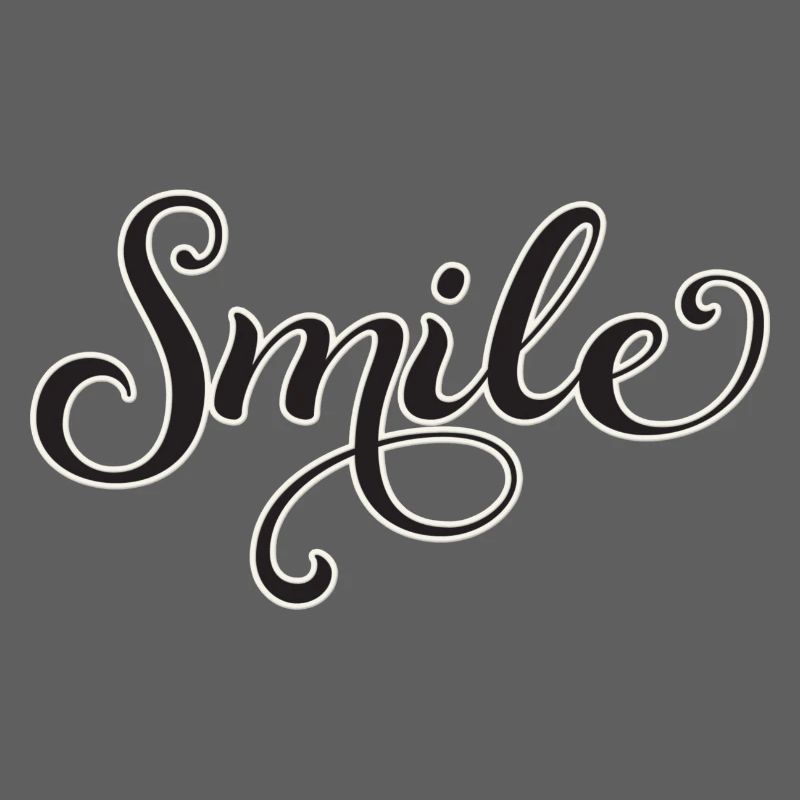 Lächelnder Script-Schriftzug Smile