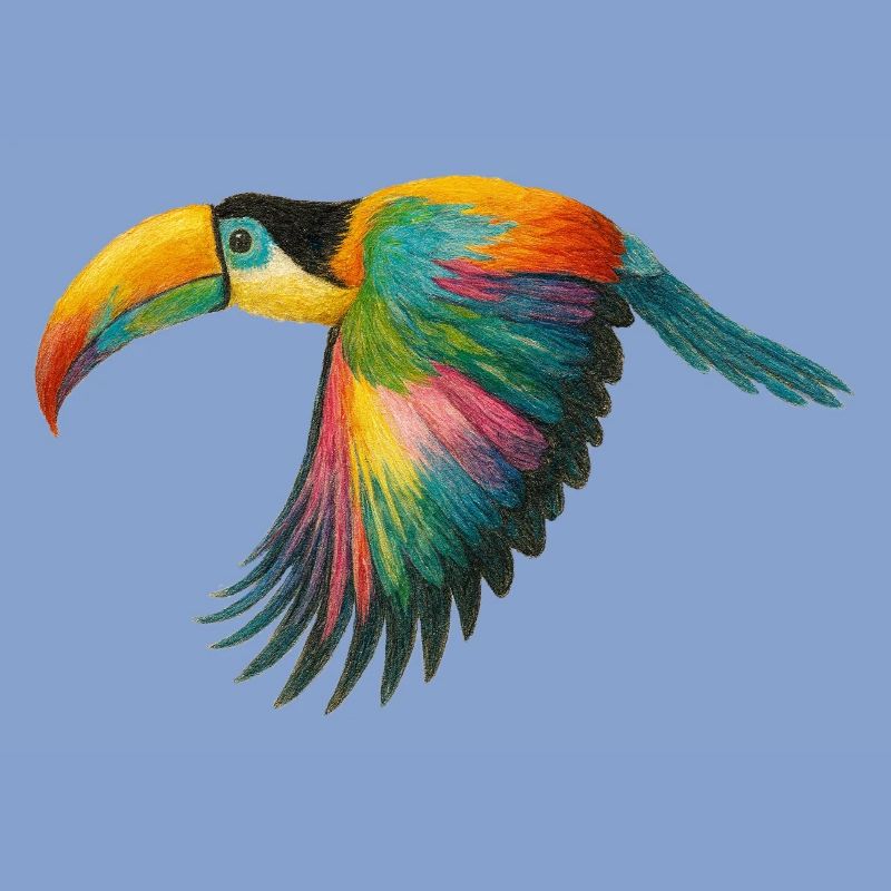 Rainbow Parrot Pattern