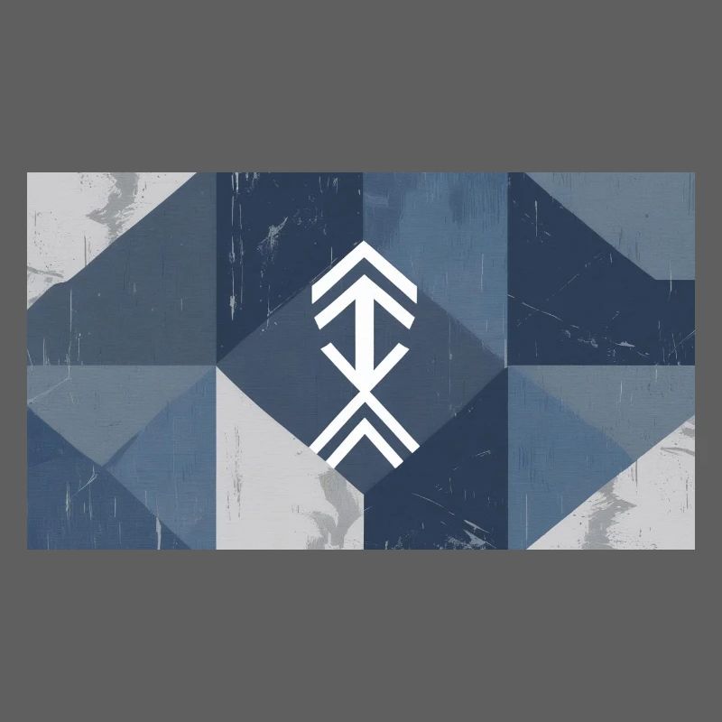 Geometric Blue Element Pattern