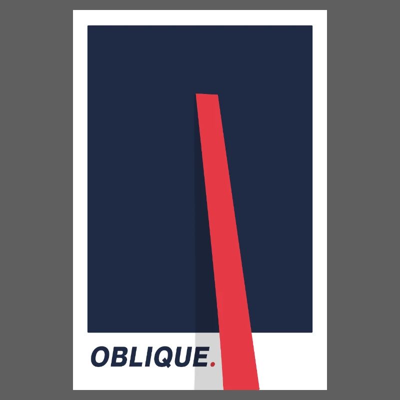 Oblique. Modernes Typografie Statement