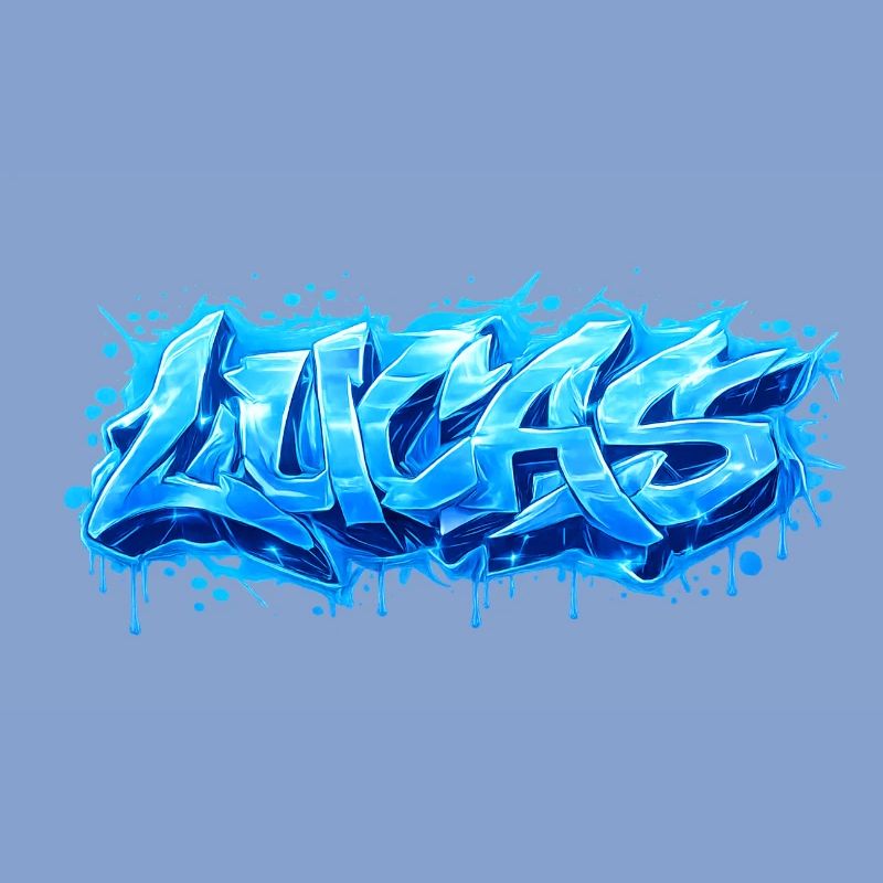 Graffiti  LUCAS Prénom cadeau idéal imprimable 