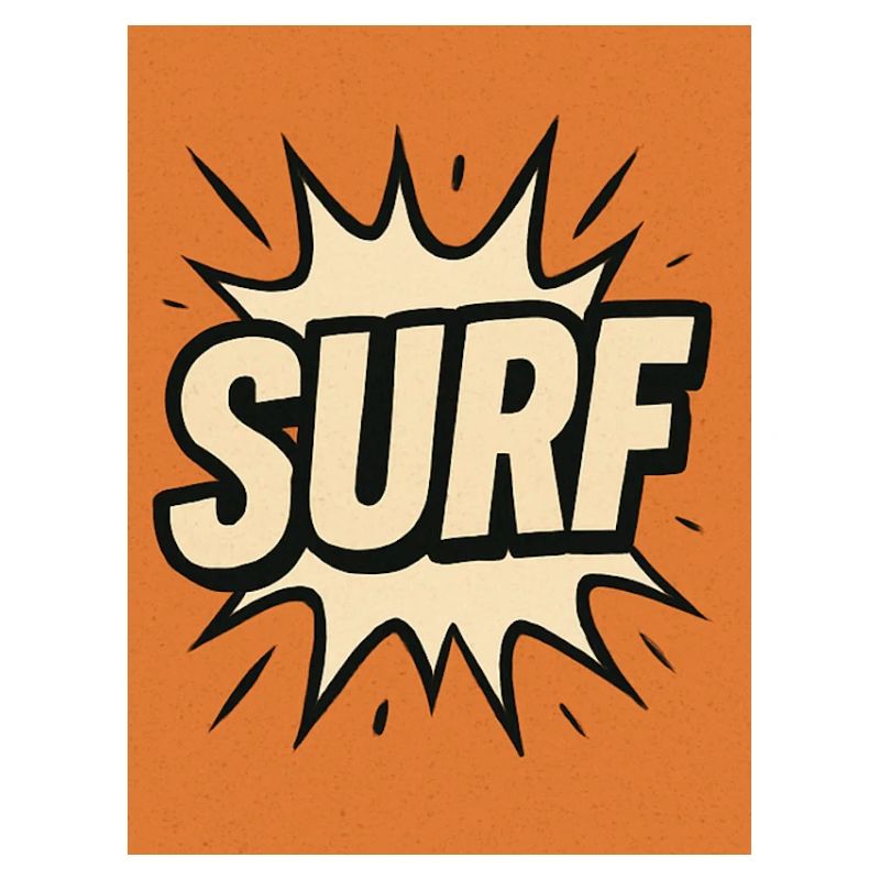 Conception d’explosion de bande dessinée de surf