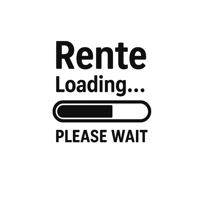 Funny pension saying with progress bar