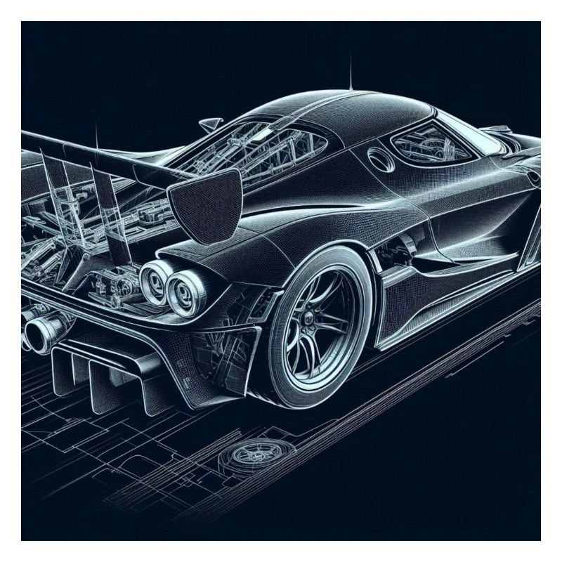 Vision de la voiture de course Blueprint