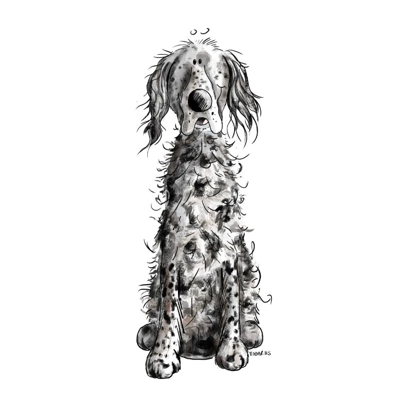 Lustiger Englischer Setter I Hunde Comic Geschenk