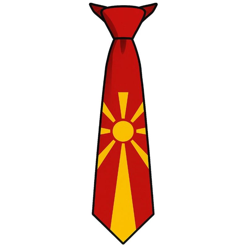 Cravate Macédoine – Conception du drapeau