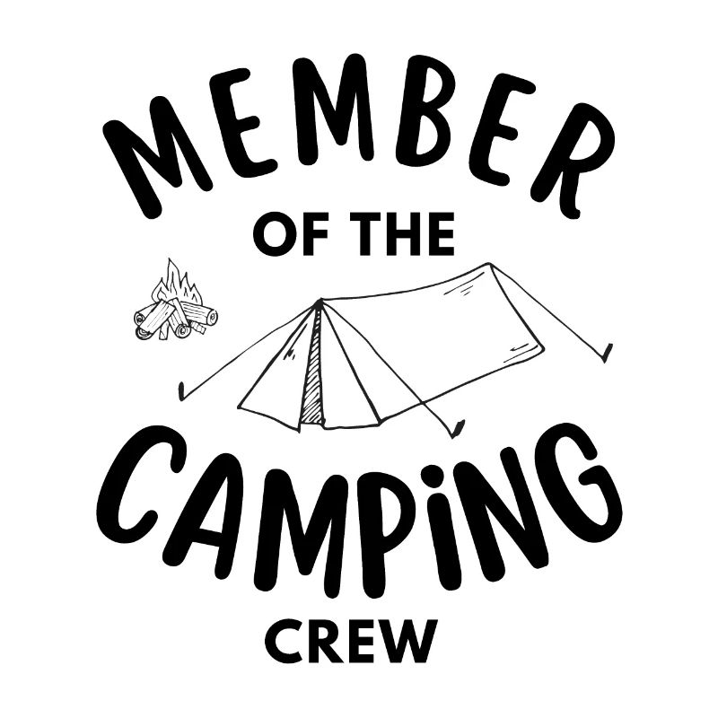 Membre de l’équipe de camping drôle