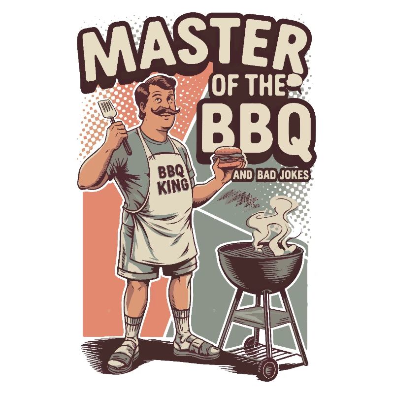 Retro BBQ Master Funny Grill King