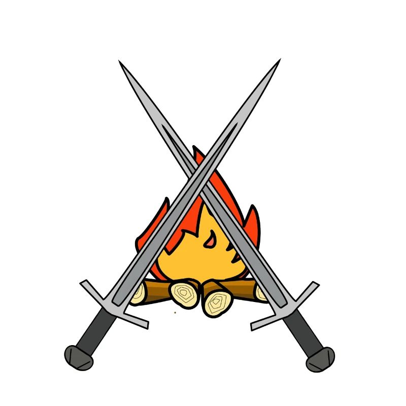 Sword Warrior Campfire Medieval Swords