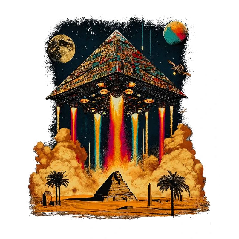 Futuristic Space Pyramid Artwork