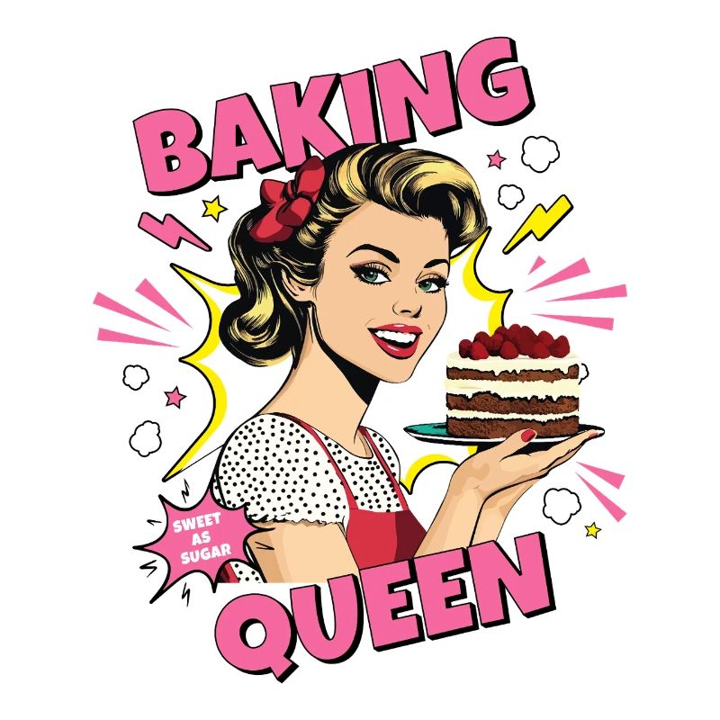 Cuisson Gâteau Cuisson Reine Cuisson Fée Boulanger Pop Art