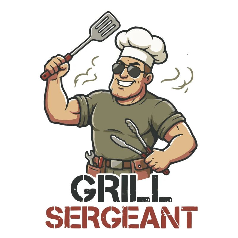 Grill Sergeant Funny BBQ Grill Chef