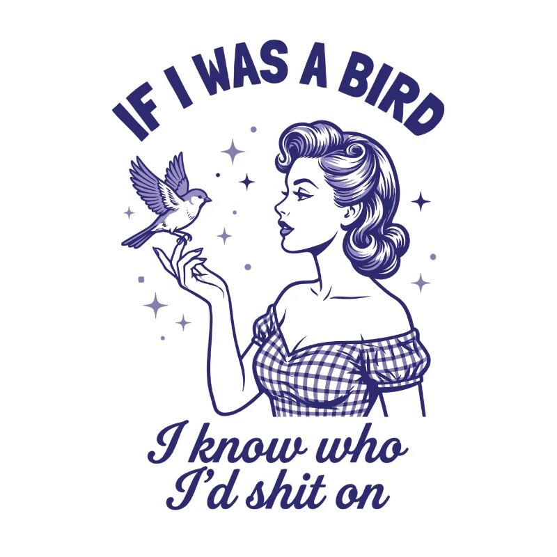 Echte Rache Vogel Retro Statement