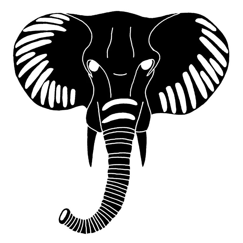Black elephant head
