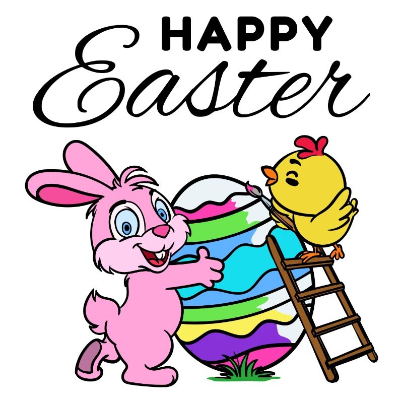 Happy Easter Easter Bunny Easter Chick Sweet