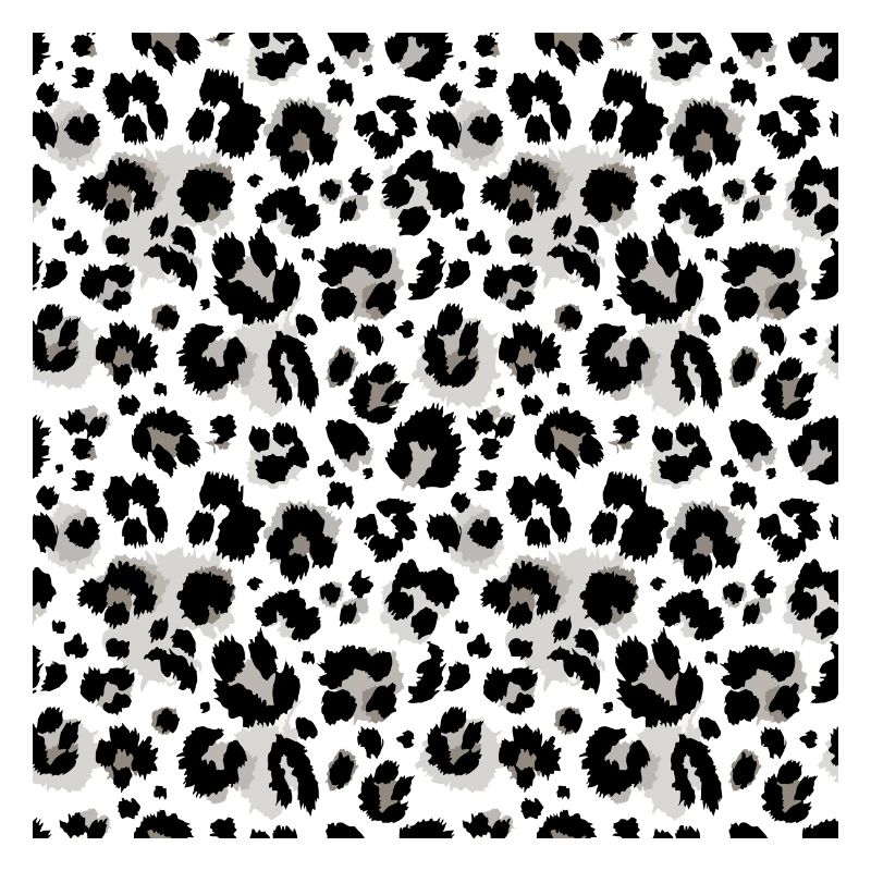 Easy-care animal print black and white pattern