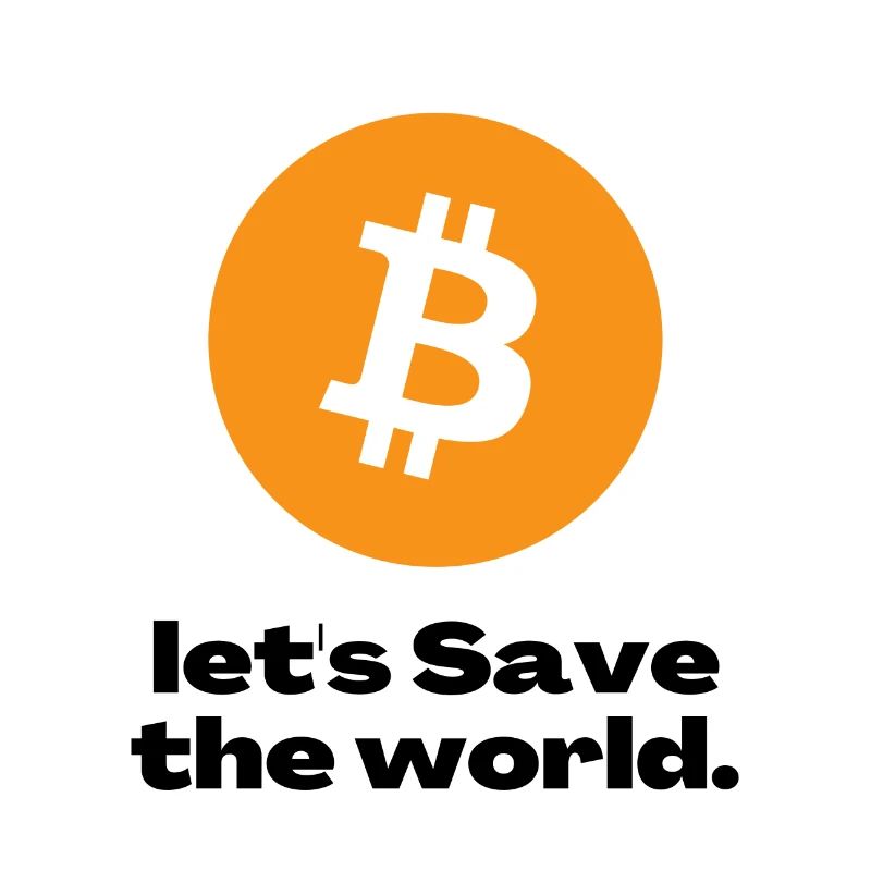 Bitcoin emblem on bright orange circle