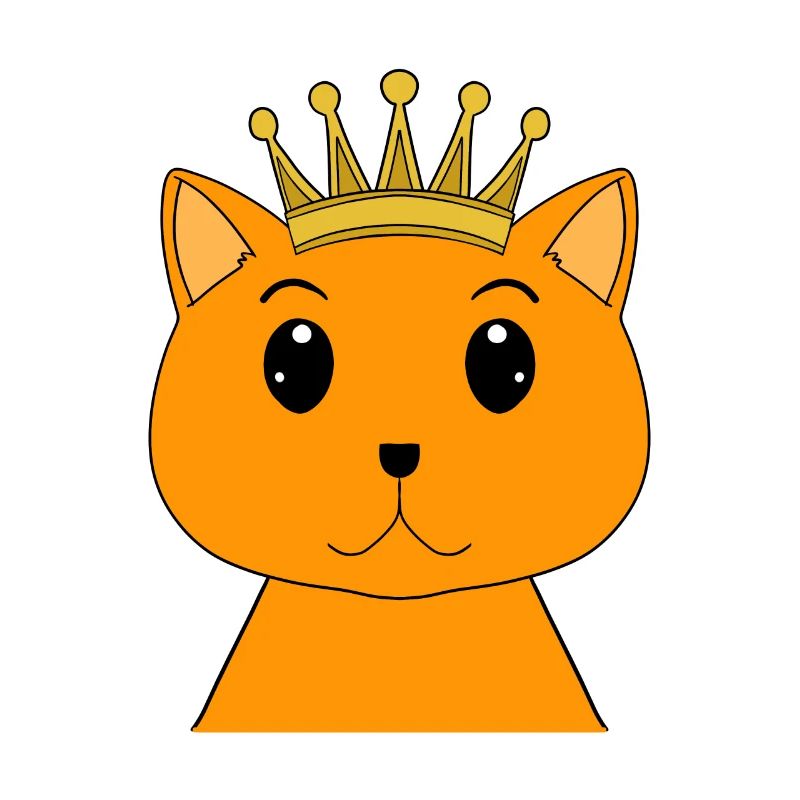 Chat avec couronne - Chat persan avec couronne