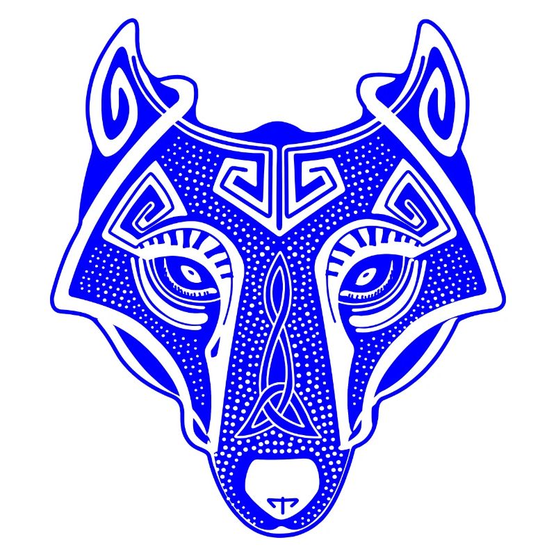 Viking Wolf blu trasparente