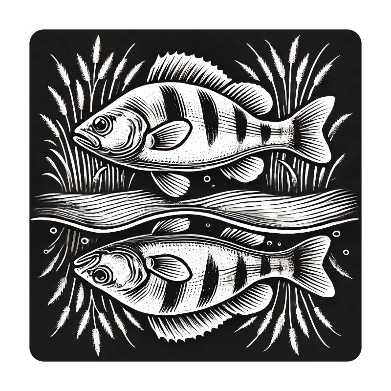 Perch fish angel design