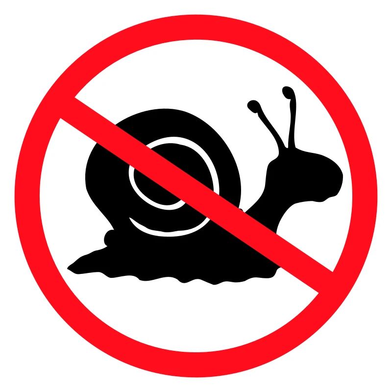 Panneau d'interdiction d'escargots sans préavis