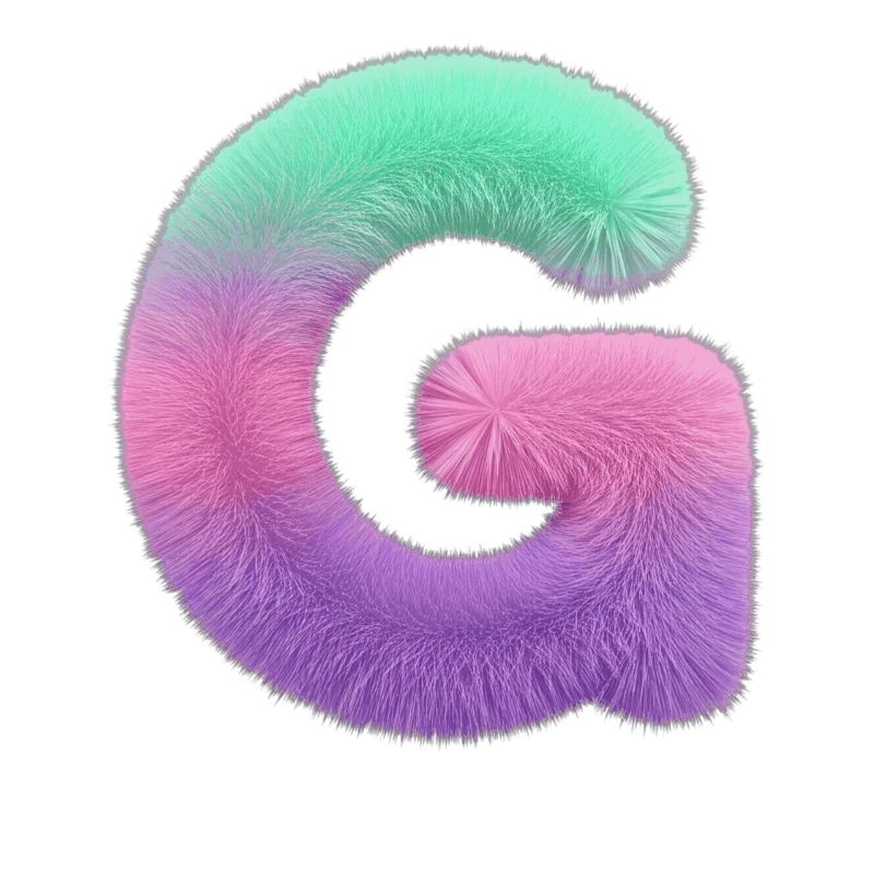 Letter G in pop art gradient