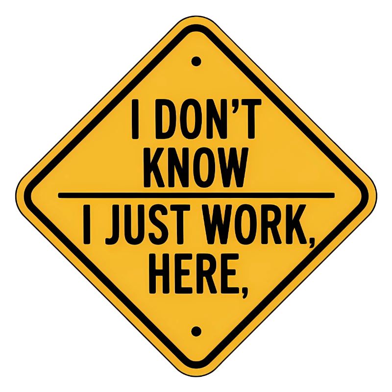 I dont know I just work here - Funny Construction 