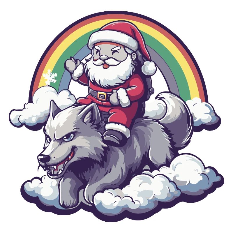 Wolf Weihnachtsmann Weihnachten