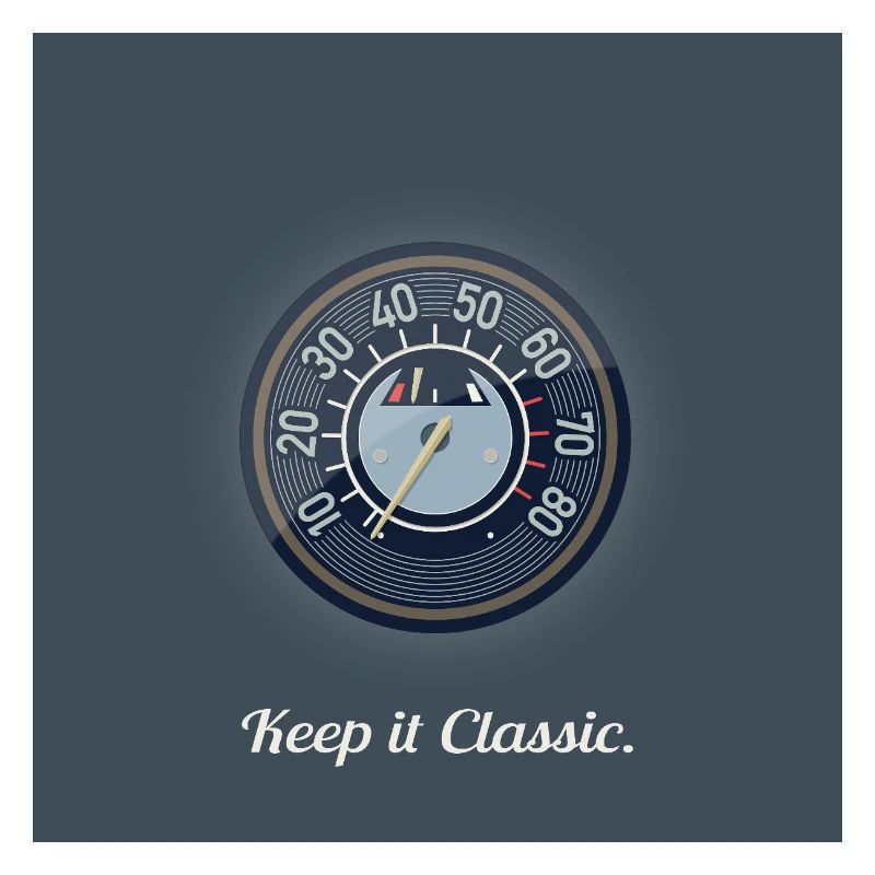 Restez classique - Conception rétro du compteur de vitesse