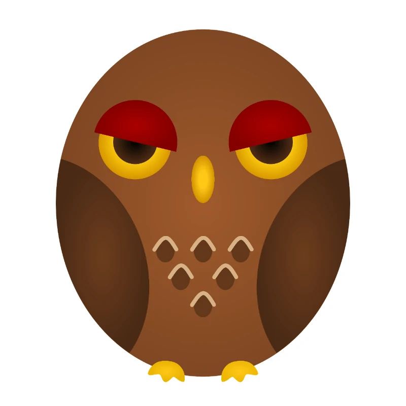 Grumpy Owl Silhouette