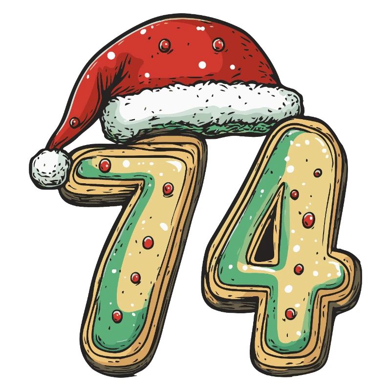 Biscuit de Noël à 74 chiffres