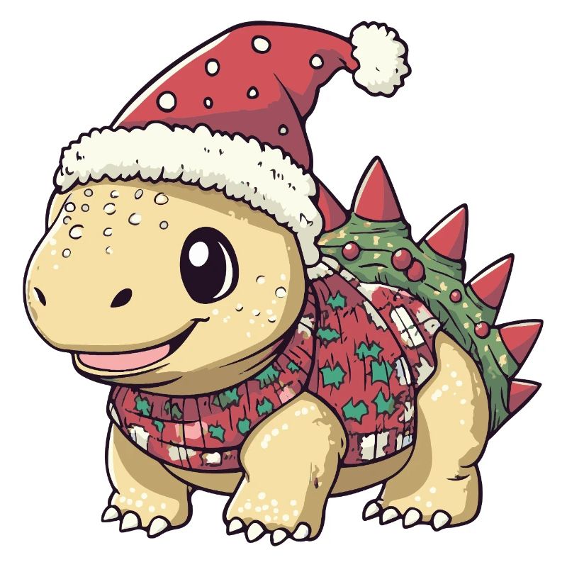 Dinosaur stegosaurus Christmas Xmas