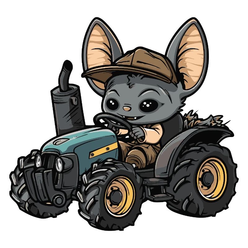 Bat Tractor Farmer