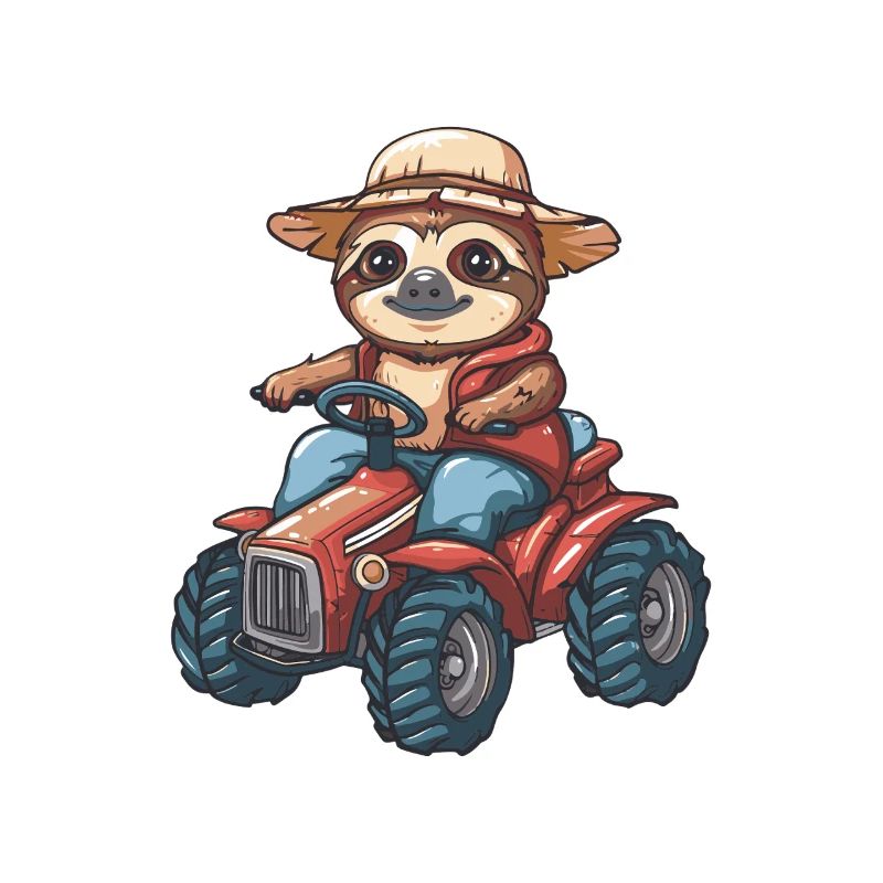 Faultier Traktor Farmer