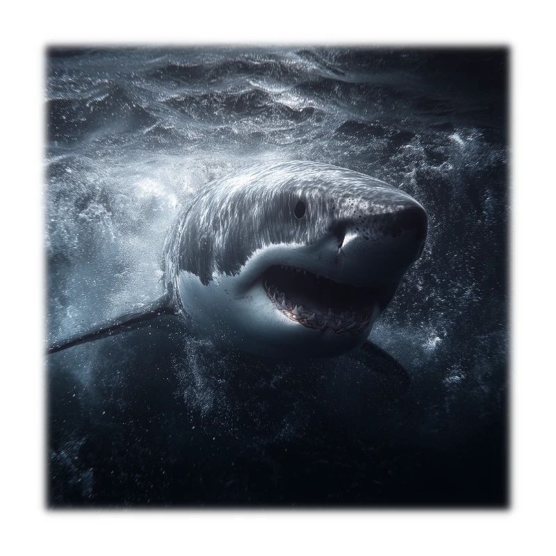 Conception de l’attaque du grand requin blanc dans l’océan