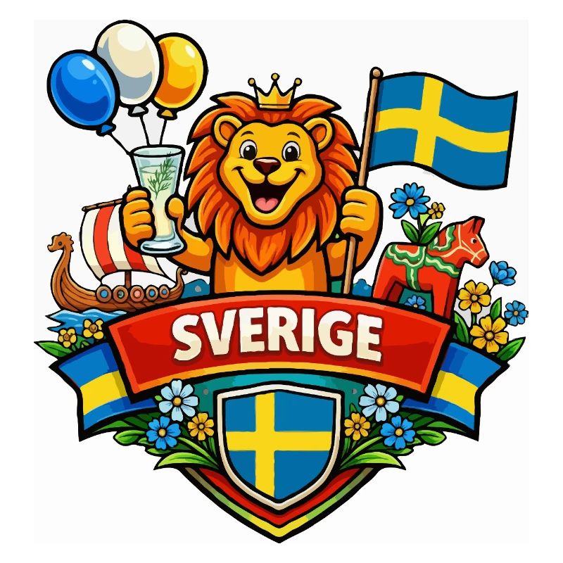 Logo joyeux de la Suède