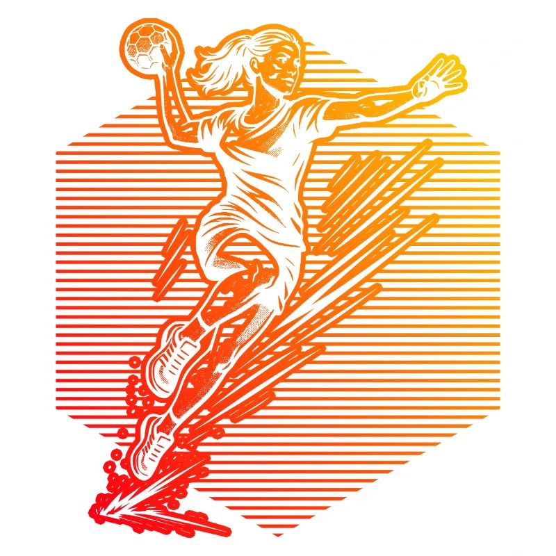 Conception compacte de handball pour le handball féminin