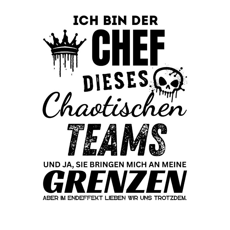 Stolzer Chef des chaotischen Teams Chef Geschenk