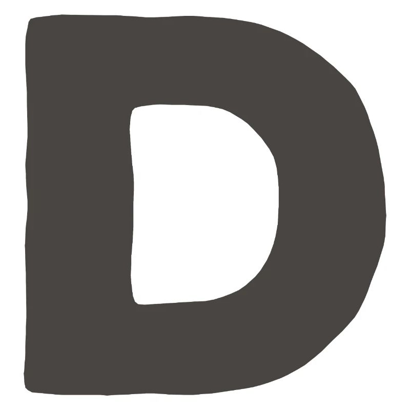 Minimal Letter D Bold Monogram Typography