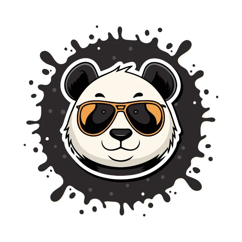Panda chic glasses orange splash