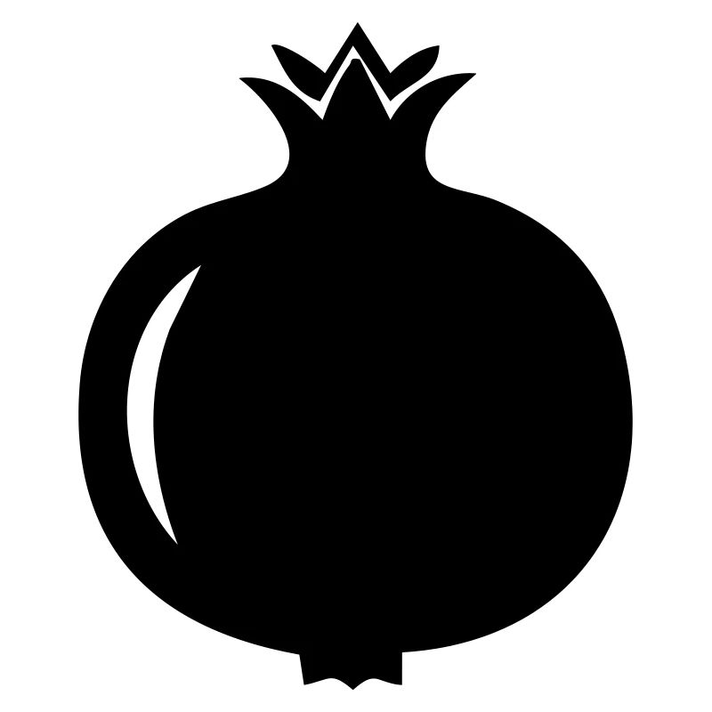 Granatapfel-Silhouette – Exotisches Fruchtdesign