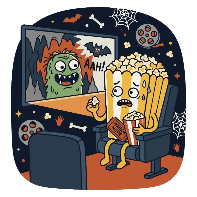 Popcorn Horror Monster Cinema Scene
