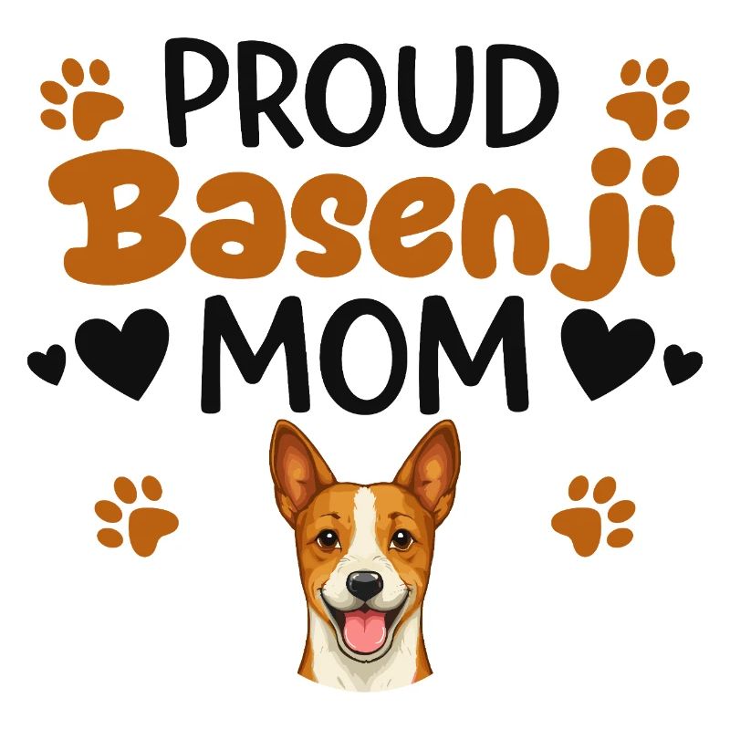 Stolze Barkless Dog Mutter, Basenji